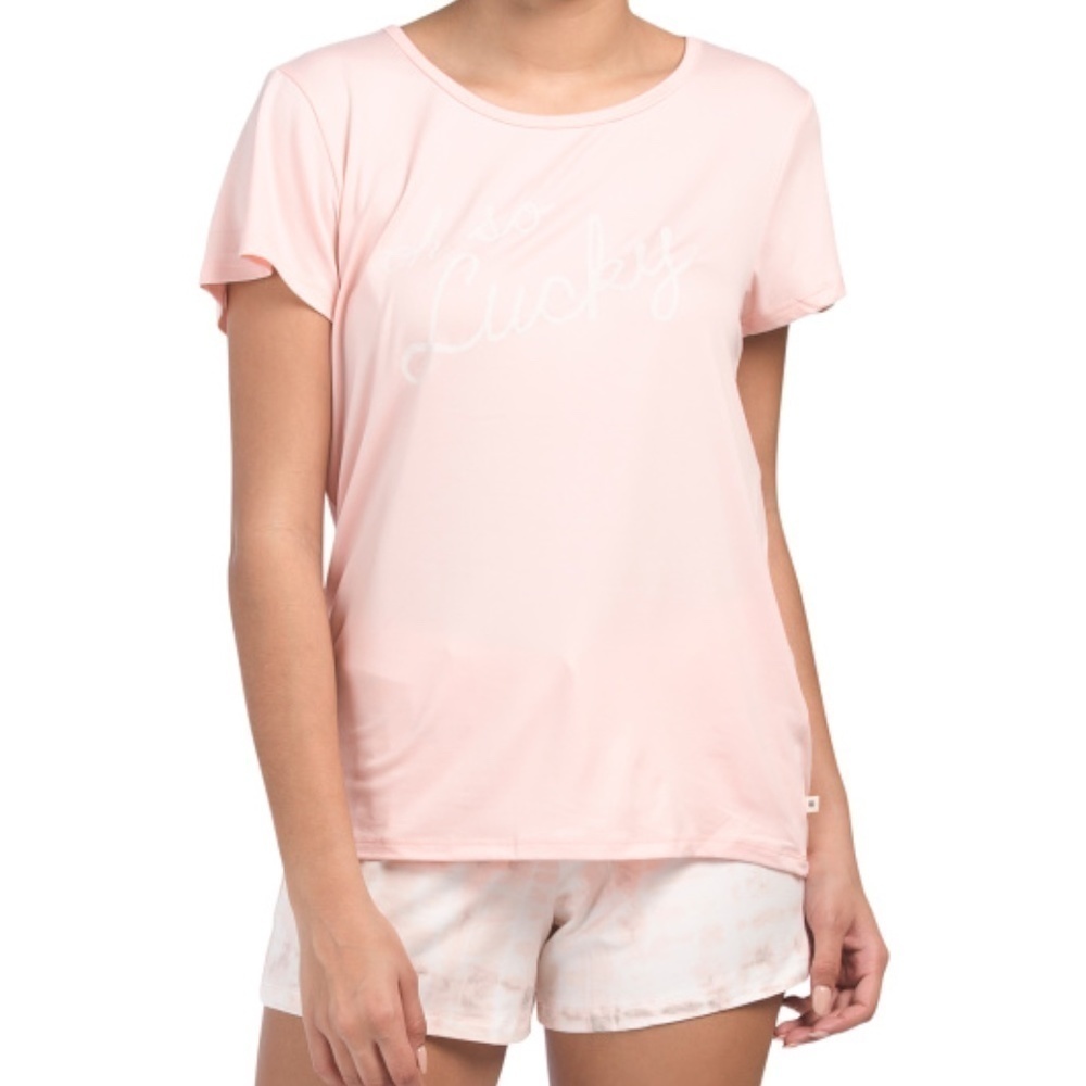 New Lucky Brand 2 Piece Tie Dye Shortie Pajamas